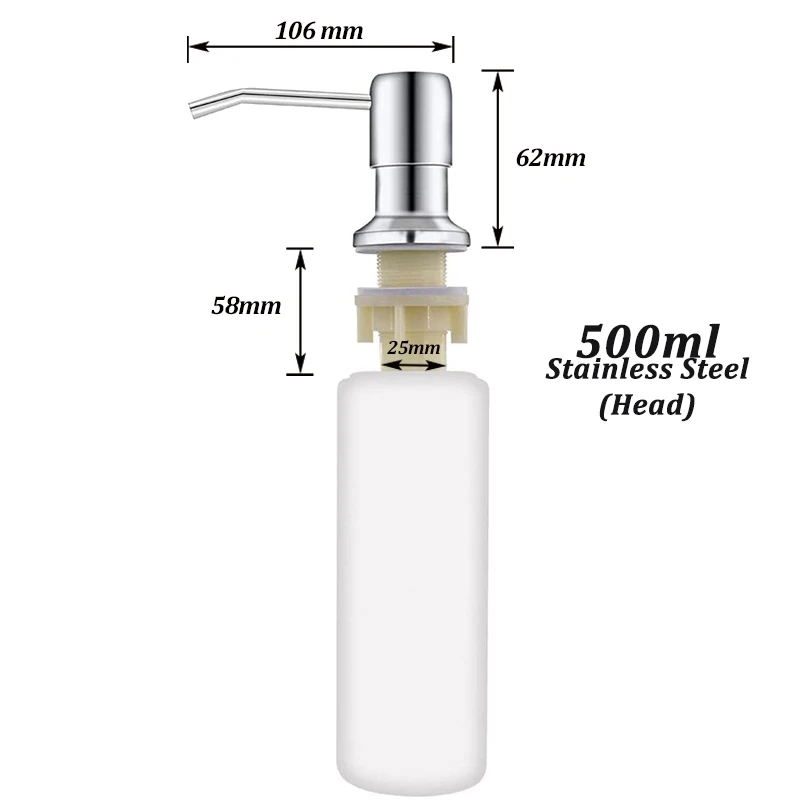 distributeur de savon chromé 500ml